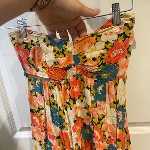 Free People maxi strapless dress